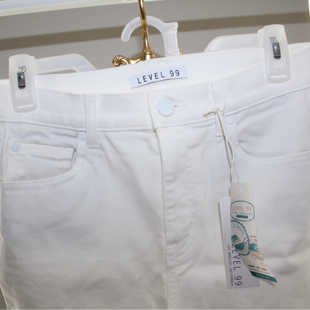 Level 99 Janie High Rise White Skinny Jeans - Picture 10 of 16